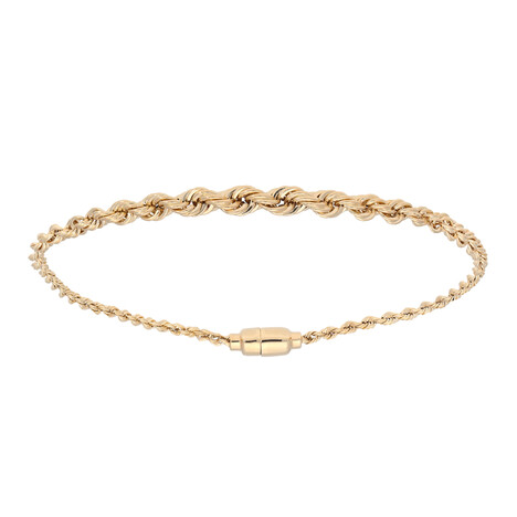 375er Gelbgold-Kordelarmband - 1,83 g - 19 cm