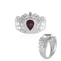 Bague en argent et Grenat Rhodolite framboise (de Melo)