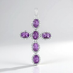 Ciondolo in argento con Fluorite Viola