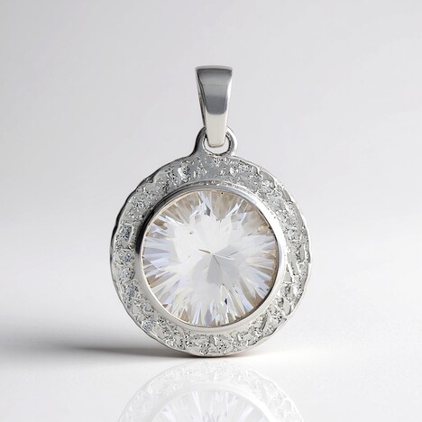 Ciondolo in argento con Quarzo Blue Moon