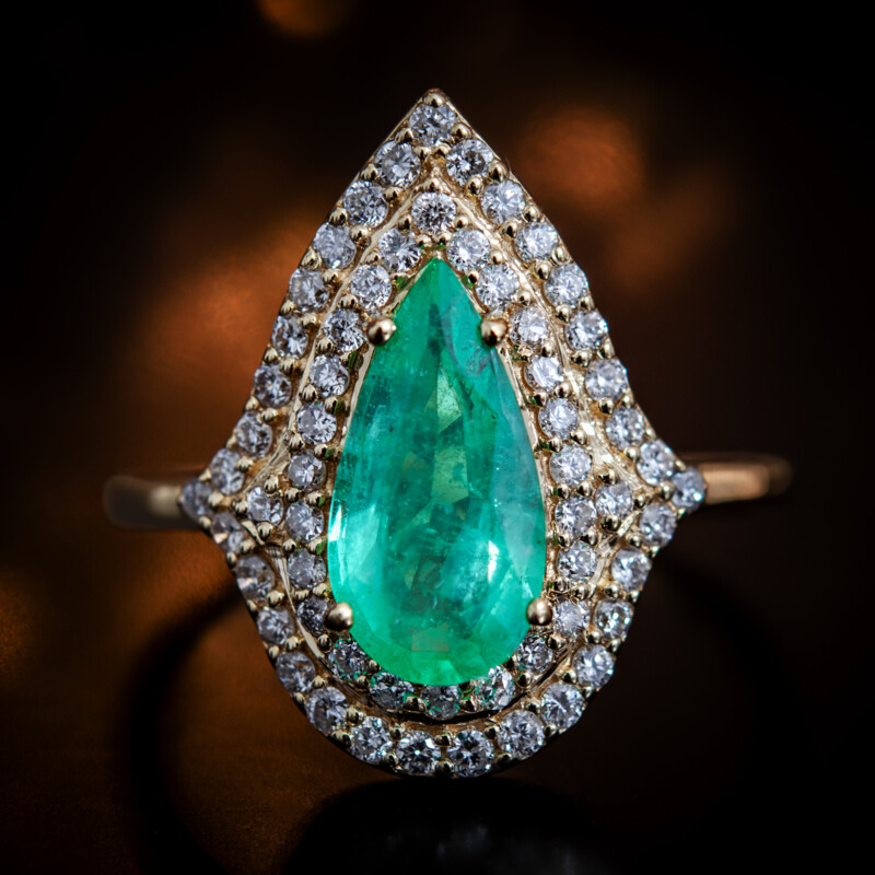 Äthiopischer Smaragd-Goldring (AMAYANI)