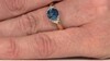 Gouden ring met een Londen-blauwe topaas