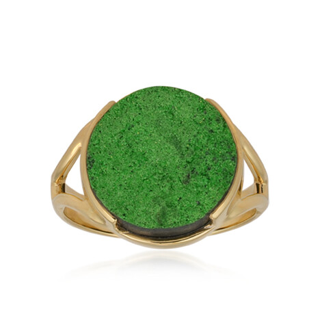 Uvarovite Silver Ring (Bali Barong)