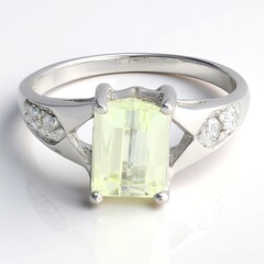 Anello in argento con Kunzite Canarino