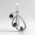 Pendentif en argent et Tourmaline verte du Brésil