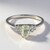 Anello placcato in platino con Tormalina Cuprian