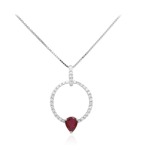 Collier en or et Rubis AAA du Mozambique