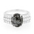Snowflake Obsidian Silver Ring