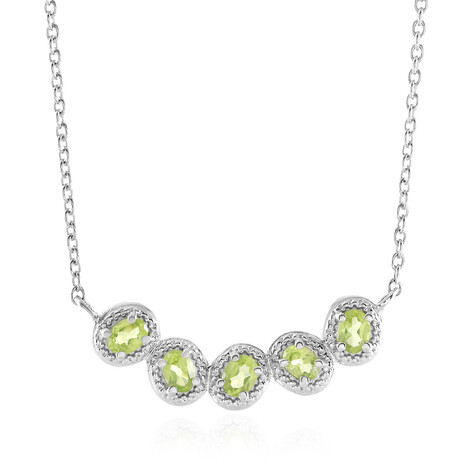 Mandschurischer Peridot-Silbercollier