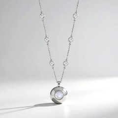 Collana in argento con Pietra di Luna Blu