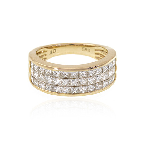 Lupenreiner (F) Diamant-Goldring (LUCENT DIAMONDS)