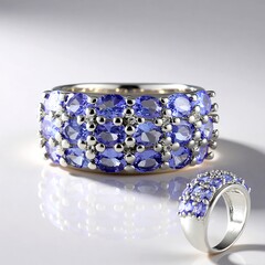 Anello in argento con Tanzanite