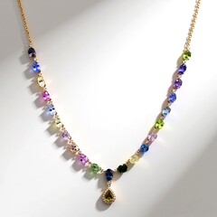 Collana in oro con Zaffiro Fancy (CIRARI)