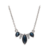 Blauer Ceylon-Saphir-Goldcollier (CIRARI)