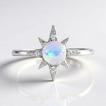 Bague en argent et Opale Welo