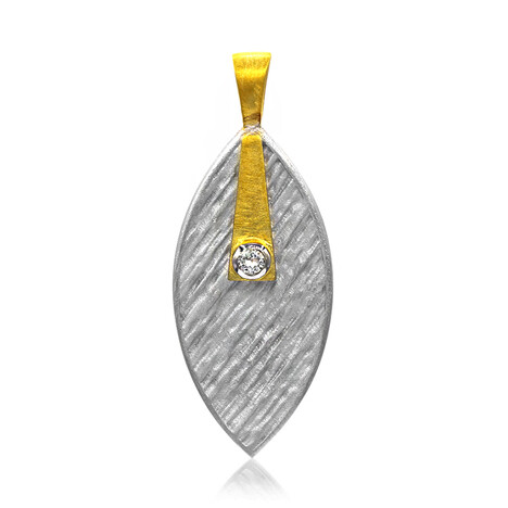 Weißer Topas-Silberanhänger (MONOSONO COLLECTION)