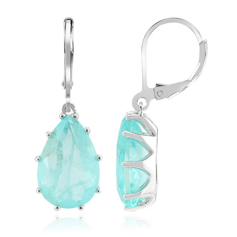 Zilveren oorbellen met Pastelblauwe Kwartskristallen