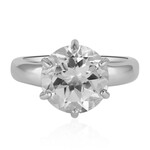 Zilveren ring met een witte topaas