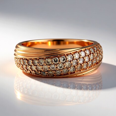 Anello in oro con Diamante Rose de France SI1 di Argyle (Annette)