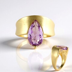 Anello in argento con Ametista Rose de France (de Melo)