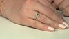 Bague en argent et Zircon de Ceylan vert (MONOSONO COLLECTION)