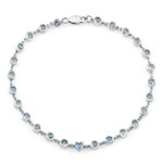Brasilianischer Aquamarin-Silberarmband
