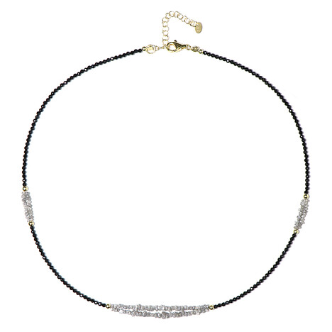 Edelstein-Silberhalskette