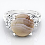 Anillo en plata con Ágata de Botsuana