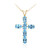 Schweizblauer Topas-Silberhalskette