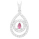 Pink Tourmaline Silver Pendant