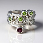 Anello in argento con Rodolite