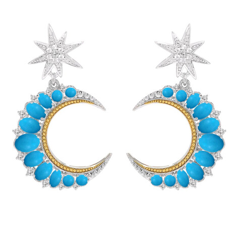 Orecchini in argento con Turchese Sleeping Beauty (Dallas Prince Designs)