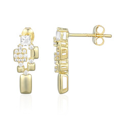 Pendientes en plata con Topacio blanco (Adela Silber)