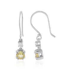 Boucles d'oreilles en argent et Béryl jaune