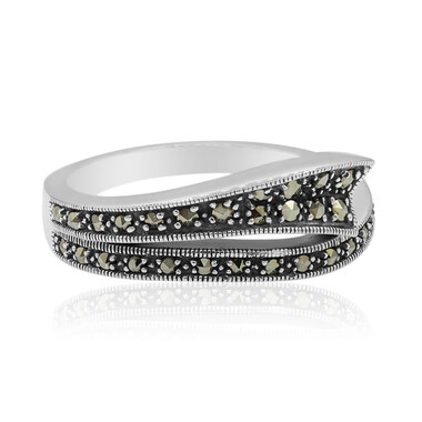 Anello in argento con Marcassite