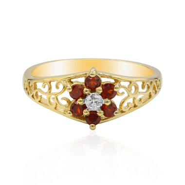 Zilveren ring met Mozambique granaten