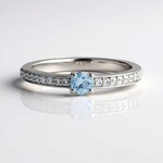 Anello in argento con Acquamarina Brasiliana