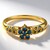Anello placcato in oro con Diamante Fancy