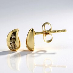Orecchini in oro con Diamante Champagne I3 (de Melo Gold)