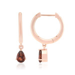 Pendientes en plata con Zircón rosado