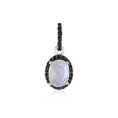 Colgante en plata con Piedra de Luna arcoíris