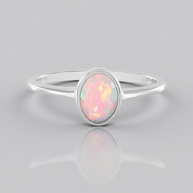 Welo Opal Silver Ring
