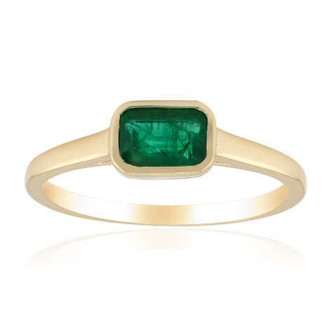 Anello in oro con Smeraldo Zambia