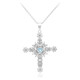 Collana in argento con Topazio Blu Cielo