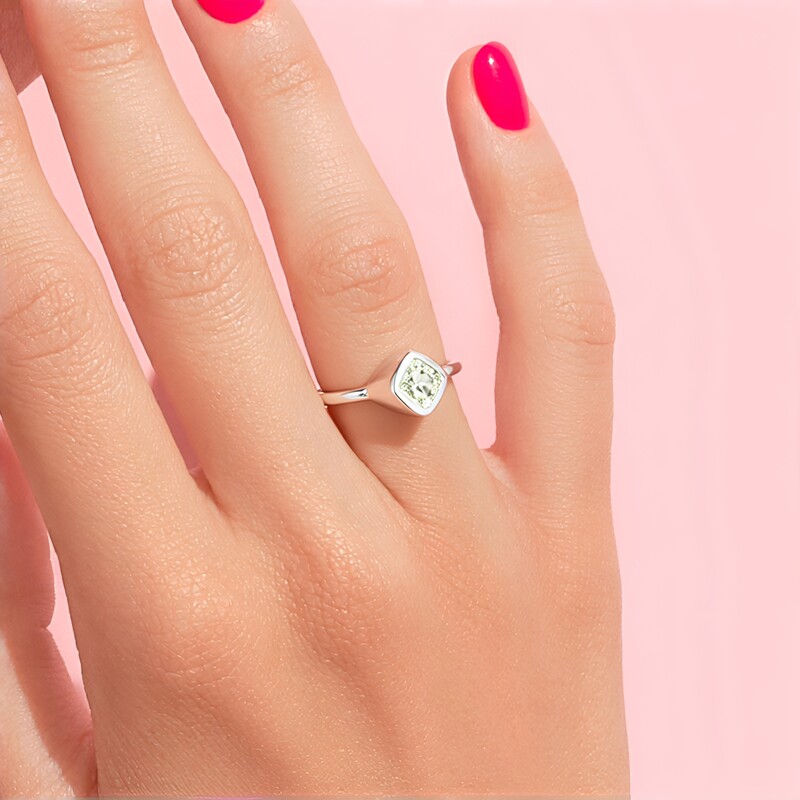 Anillo en plata con Amatista verde (MONOSONO COLLECTION)