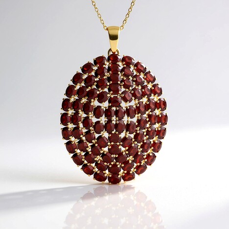 Collana in argento con Granato Mozambico
