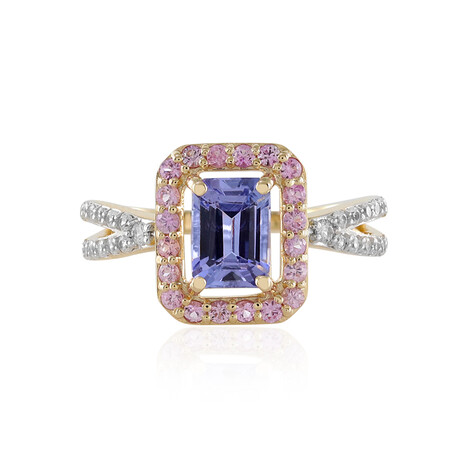 Gouden ring met een tanzaniet