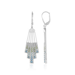 Boucles d'oreilles en argent et Topaze bleu de Londres (KM by Juwelo)