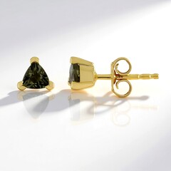 Orecchini in argento con Moldavite