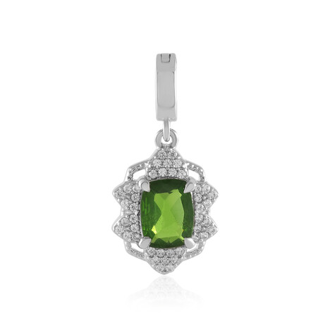 Russian Diopside Silver Pendant